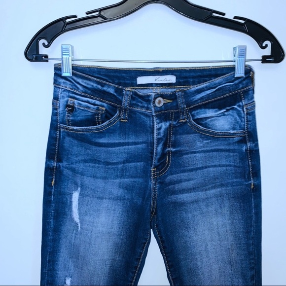 EUC KanCan Estilo Distressed Step Hem Skinny Jeans - Picture 3 of 8